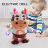 Electric Cow Dancing Robot Toy Smart 360 Degree Rotating Music with Light Party Favors and School Supplies FOU99 4