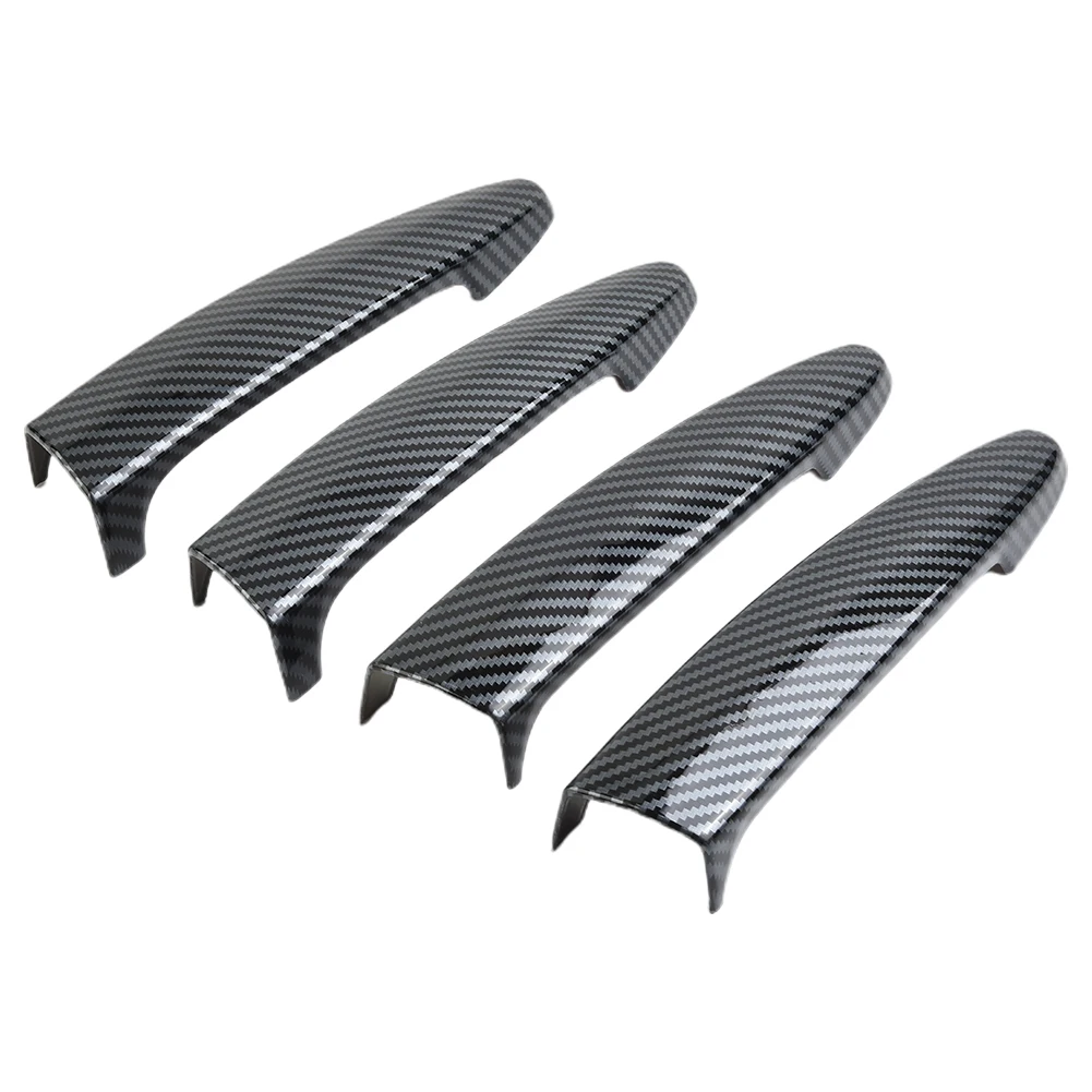 

Car Spare Parts High Quality Covers Trims Car 1 Set ABS Plastic Black Carbon Fiber Comfortable Easy To Install