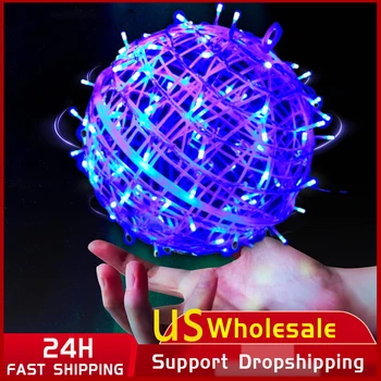 Flying Ball Spinner Boomerang Flyorb Orb Magic Ball With LED Light Drone Flight Gyro Stress Release Toys Children Birthday Gifts 1