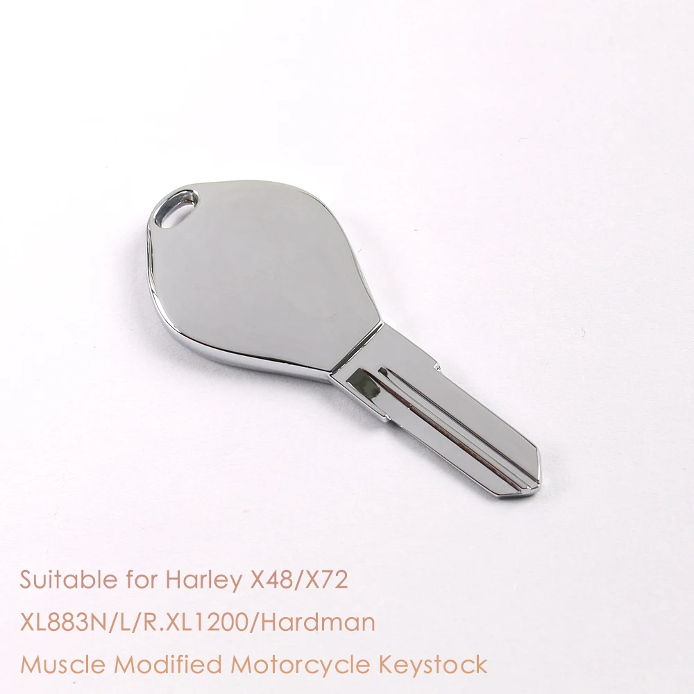 Left Slot-1 Piece Alloy Key Blanks for Motorcycle Harley Davidson X48 X72 XL883N/L/R.XL1200 Hardon Key Embryo(all-in-one-shaped)