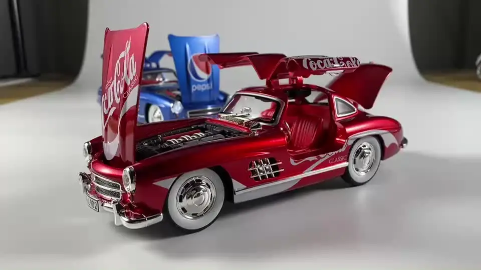 1:24 Mercedes Benz 300SL Coca Cola Pepsi Cola Classic Vintage Car