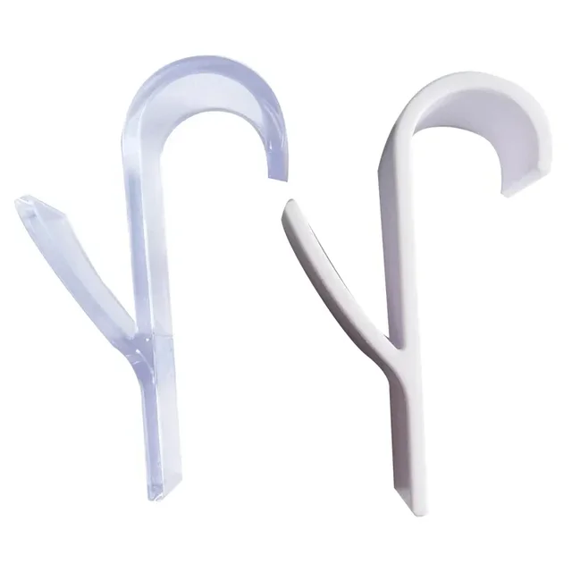 Clips de cintre de salle de bain, supports de rangement, cintre blanc transparent, pour serviettes chauffantes, Rail de radiateur, vêtements, écharpe, support de crochets 2