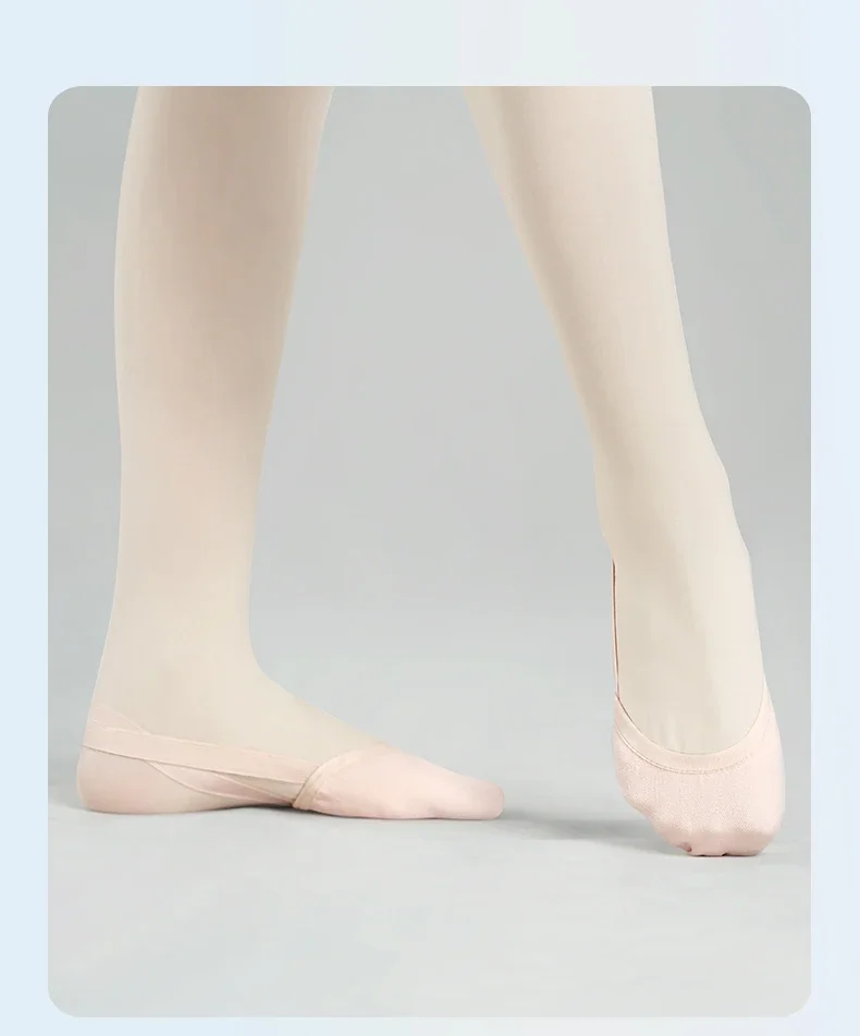 Damen-Ballettschuhe mit halber Sohle, lässig, elastisches Band, Tanzschuhe, Rhythmische Gymnastik, leichte, bequeme Schuhe – Detail 9