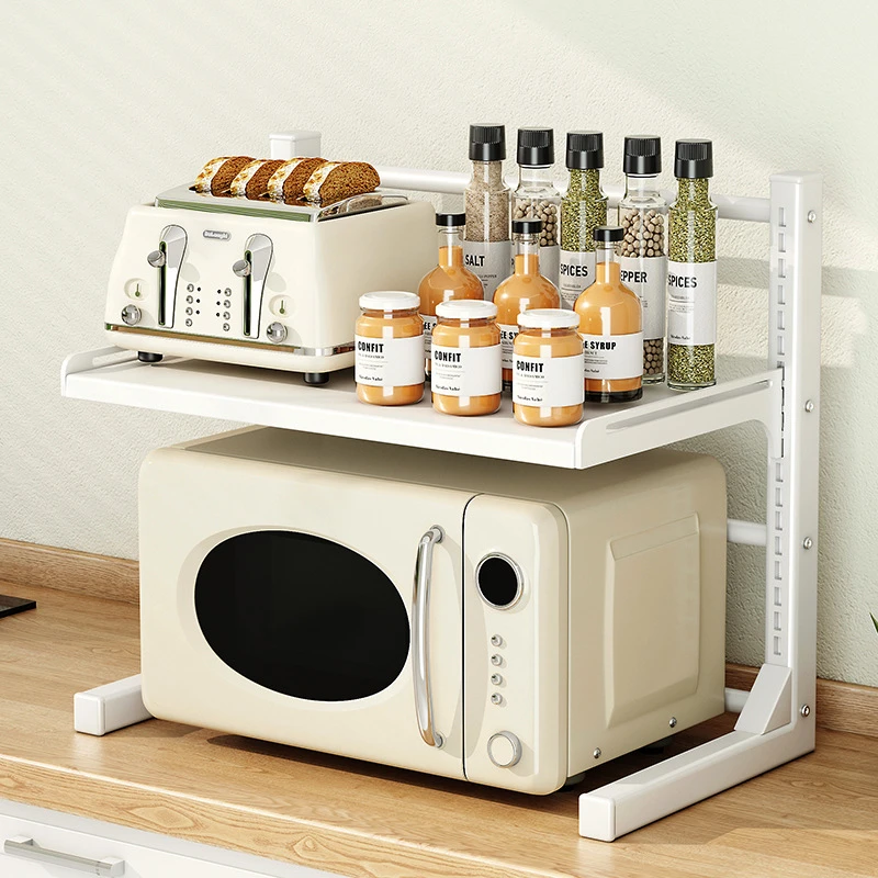 Racks Adjustable Microwave Shelving Multifunctional Kitchen Floor-to ...