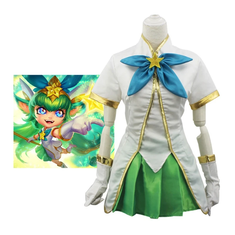 

Game LOL Guardian of the Star Lulu Costume Cosplay Tailor-made Halloween Party Carnival Performance Girl Dress