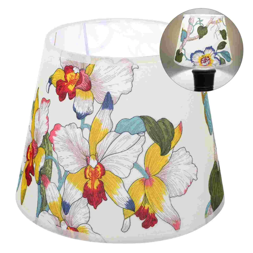 Pantalla De Lámpara Flor Bicolor Rosa