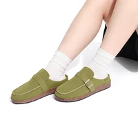 Evshine Sabots de mode pour femmes Pantoufles avec boucle réglable Semelle intérieure souple Mules plates pour hommes Chaussures de plage en daim Pantoufles de maison confortables 6