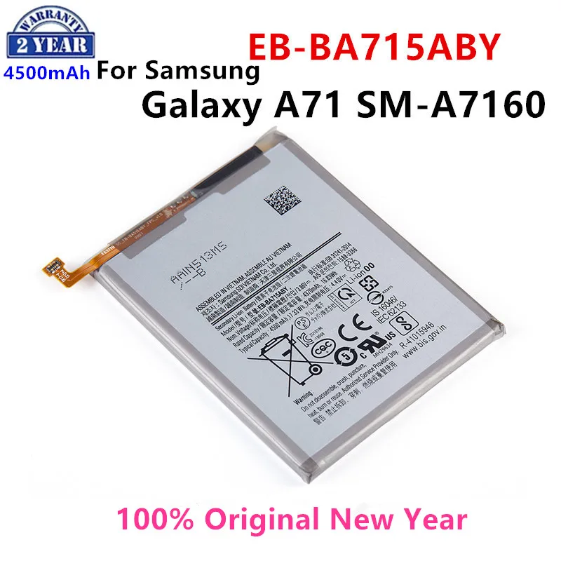 

100% Orginal EB-BA715ABY 4500mAh Replacement Battery For Samsung Galaxy A71 SM-A7160 A7160 Mobile phone Batteries