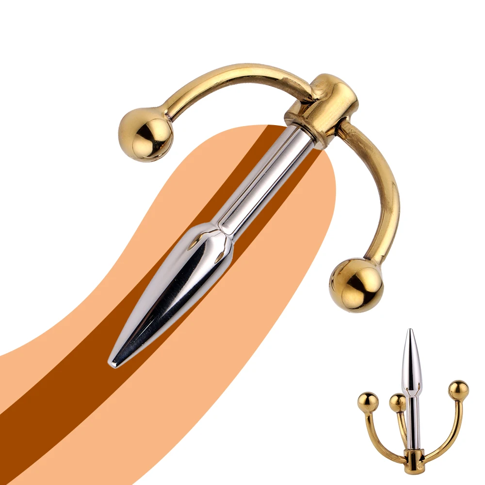 Stainless Steel Urethral Block Male Flirting Masturbation Expansion Massage Tools Sex Toys For Adults Men Metal Horse Eye Rod