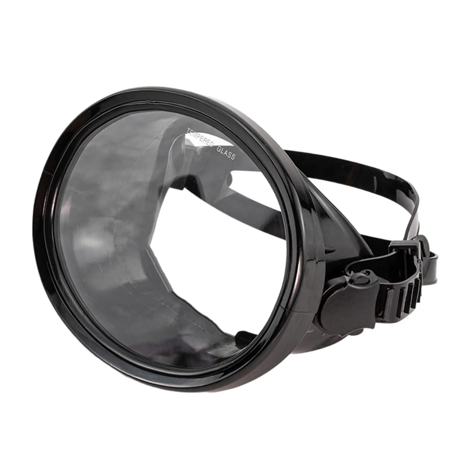 Single Lens Diving Mask for Adults Anti Fog Tempered Glass Lens Eyewear Leakproof Wide View Swim Mask Oval Shape Snorkeling