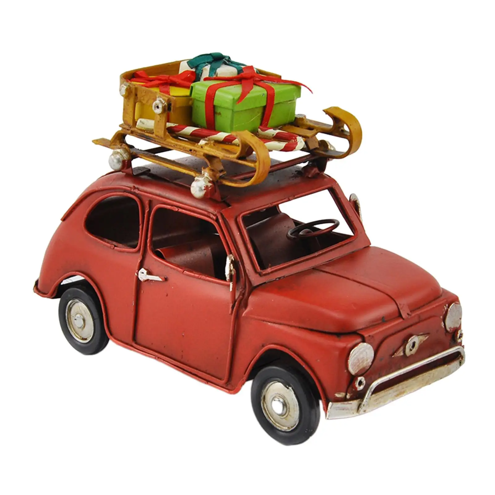 

Metal Trucks Car Model and Mini Gifts Boxes Farmhouse Truck Ornaments Christmas Truck Decor for Kids Home Tabletop Desk