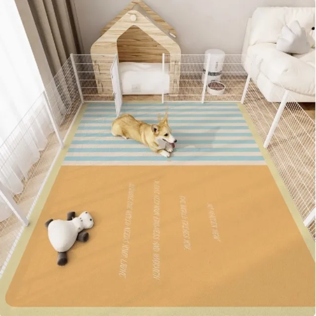 VIKAMA Pet Waterproof Carpet, Cat And Dog Feeding Mat, Home Decoration, Anti-Slip And Splash-Proof Dog Food, Cat Cage Floor Mat 3
