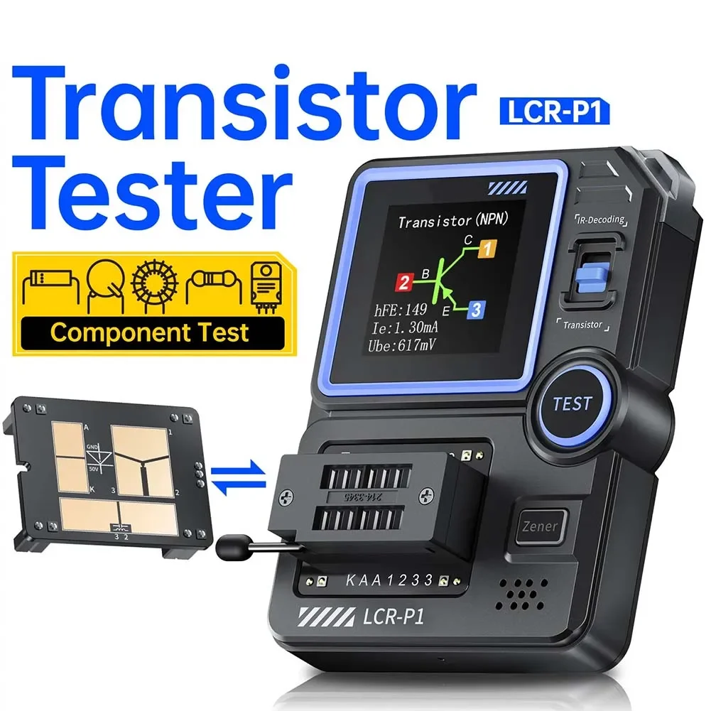 For FNIRSI LCR-P1 Transistors Tester Multimeter Diode Triodes Capacitance Resistance Meter ESR MOSFET Multi-function Anti-burn digital multimeter,transistor tester