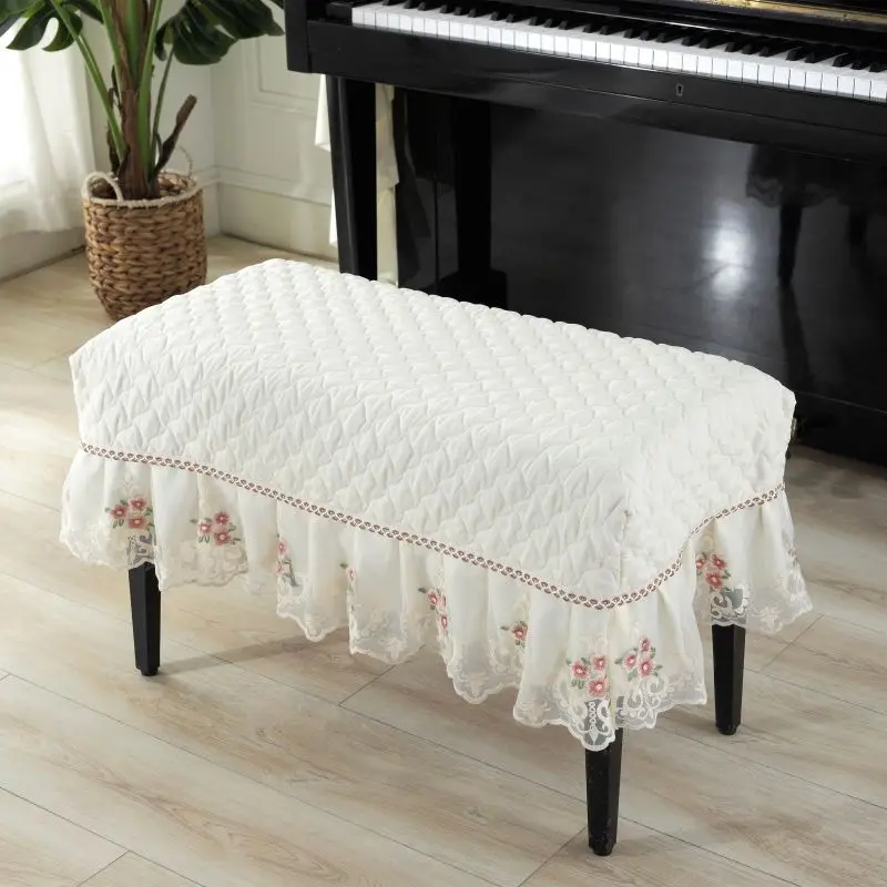 thumbnail image 1 of Funda para taburete de piano, funda para reemplazar zapatos, funda para taburete, funda para taburete de maquillaje, cojín para asiento, funda de encaje europeo, 1 of 5