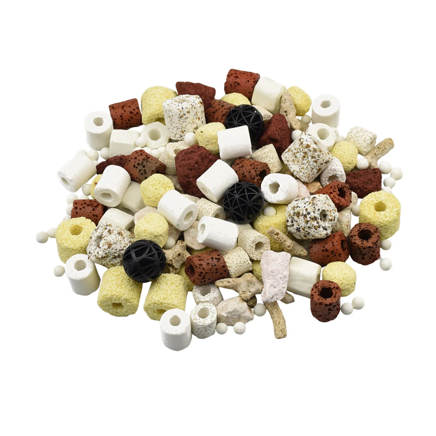 Description Picture 5 of item250g/bag Aquarium Filter Media Activated Carbon Ceramic Ring Aquarium Bio Ball Filter Water Quality Fish Tank Filter Accessories