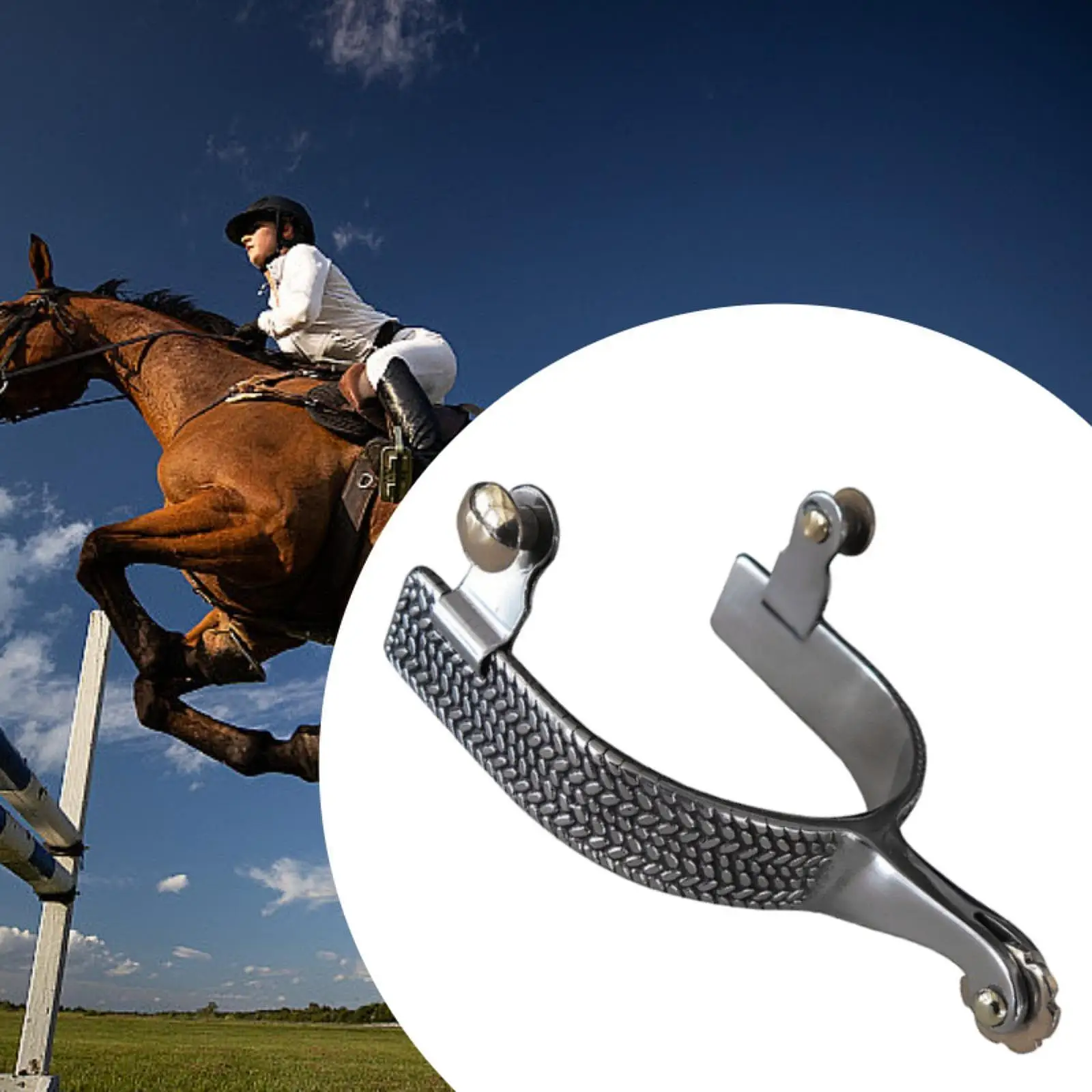 2 Pieces Western Horse Spur Antique Style for Men Women Horse Boot Spur with 3