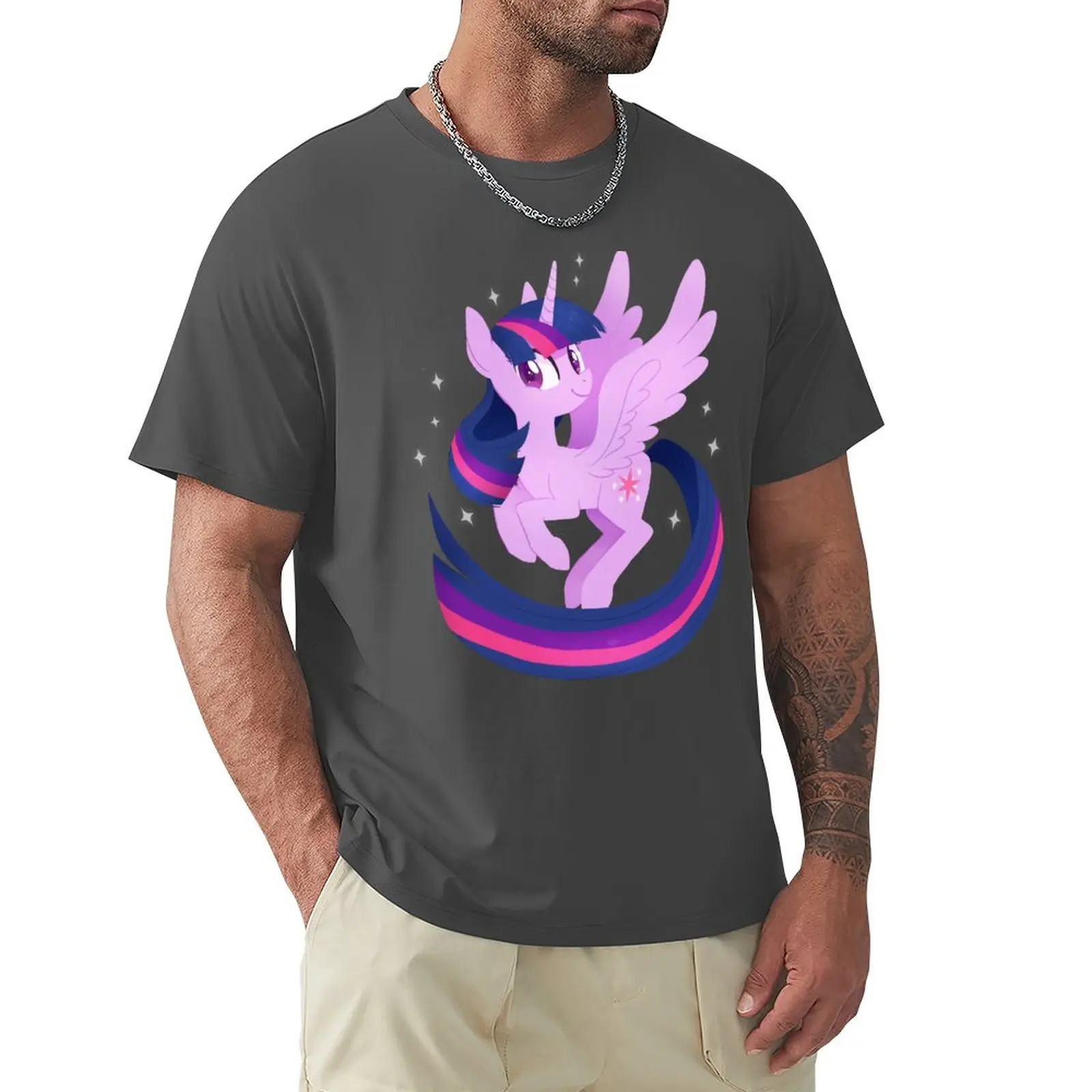 Princess Twilight Sparkle T-Shirt Grafica T-Shirt Sport Fan T-Shirt Vintage Magliette Estive Magliette Aderenti Per Uomo