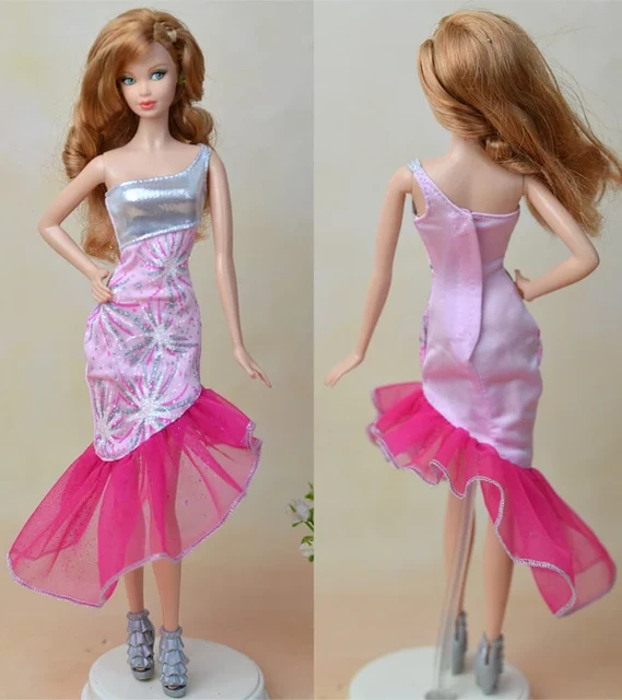 Vêtements de poupée - Convient pour poupée Barbie - Set de 4 robes - Robe à  fleurs 