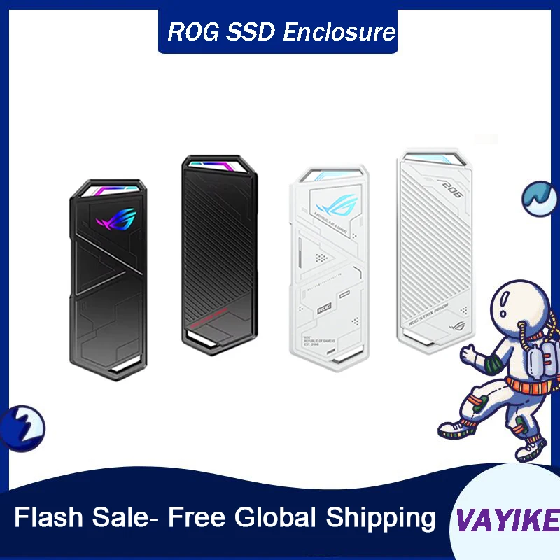 ROG Strix Arion M.2 NVMe SSD Enclosure-USB 3.2 Gen2x2 20Gbps for 2230/2280 Drives with Tool-Free Install & Aluminum Heat Sink