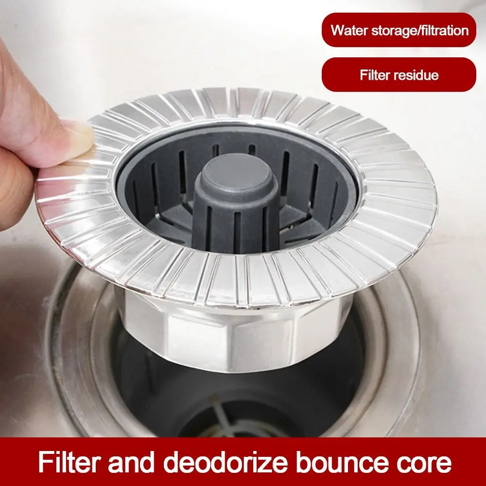 

Waste Drainer Sink Strainer Water Sink Plug Anti-Odor Sink Drain Filter Leakage Sewer Strainer Stopper