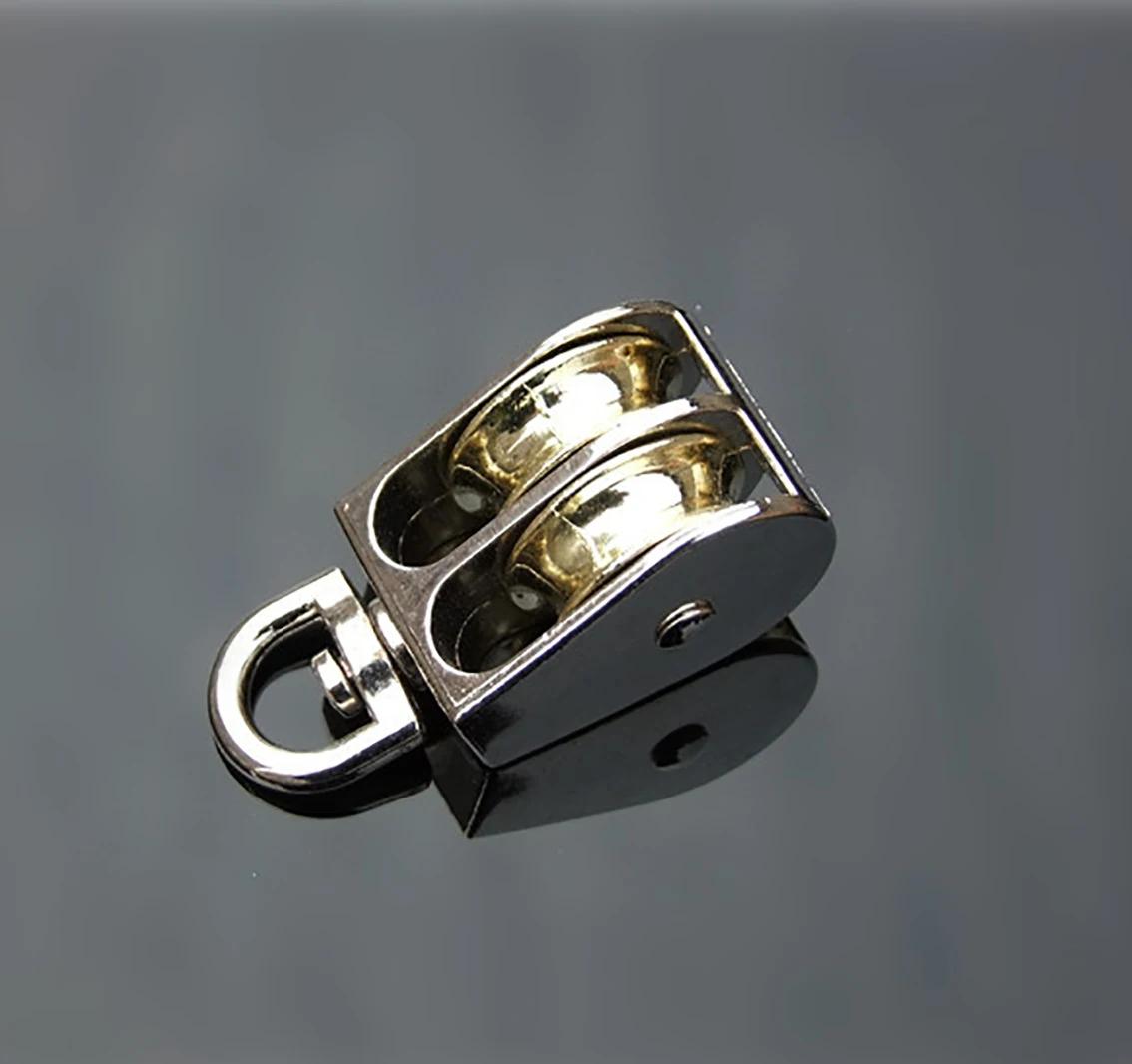 Swivel Metal Sheave 43/58/86mm Zinc Alloy Pulley Crown Block And Tackle Lifting Wheel Mini Single/Double Pulley For DIY 5