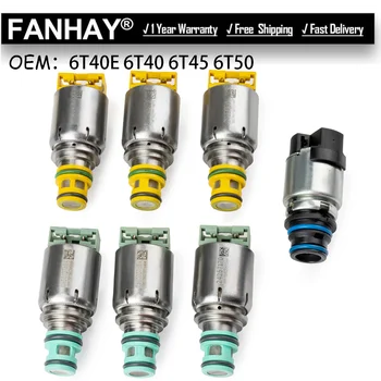 7PCS/Set 6T40E 6T40 6T45 6T50 6T45E Auto Transmission Solenoids Kit For Chevrolet Malibu Cruze Equinox For Buick Regal LaCrosse 1