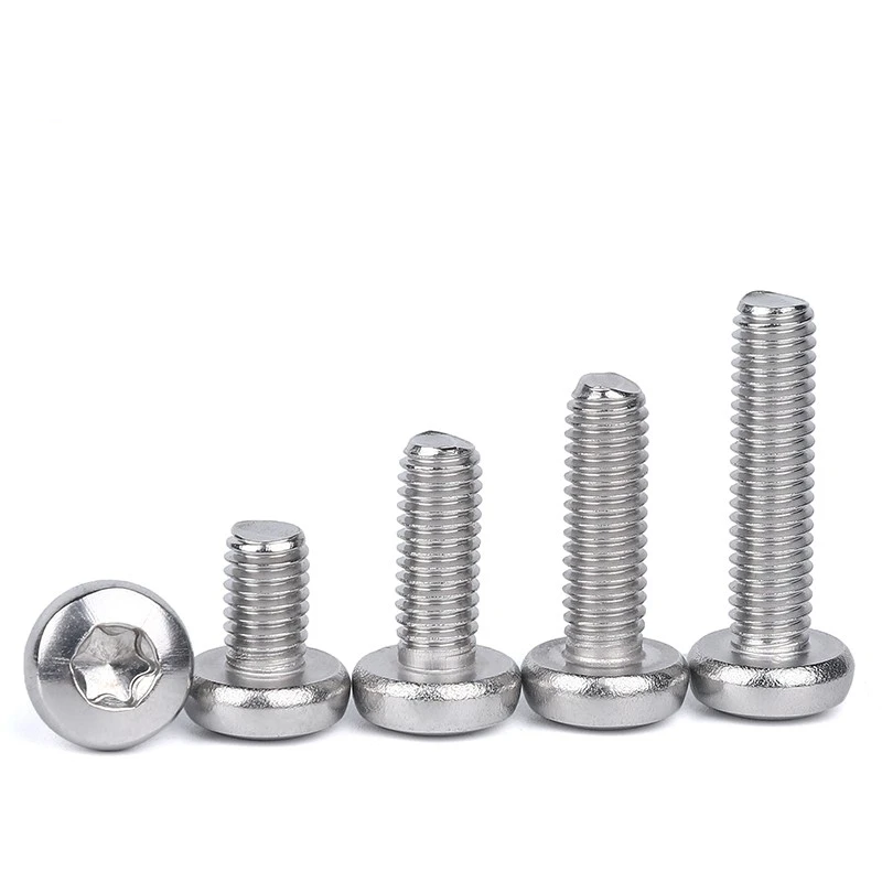 Stainless Steel Screws Hexagon Socket Head Cap Screw 50/10pcs M2 M3 M4 M5 M6 M8 GB2672 Black 304 Stainless Steel Hexalobular Socket Six-Lobe Torx Button Round Pan Head Screw Bolt