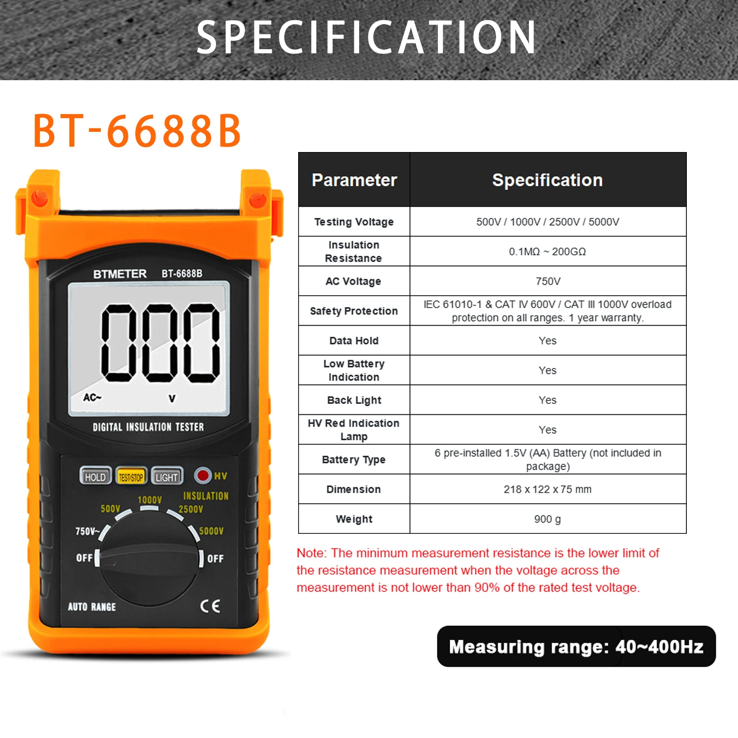 BTMETER True RMS Digital Multimeter,Precision Multimeter,Profession Insulation Tester Voltage Meter Diode Test NCV，770 Series 5