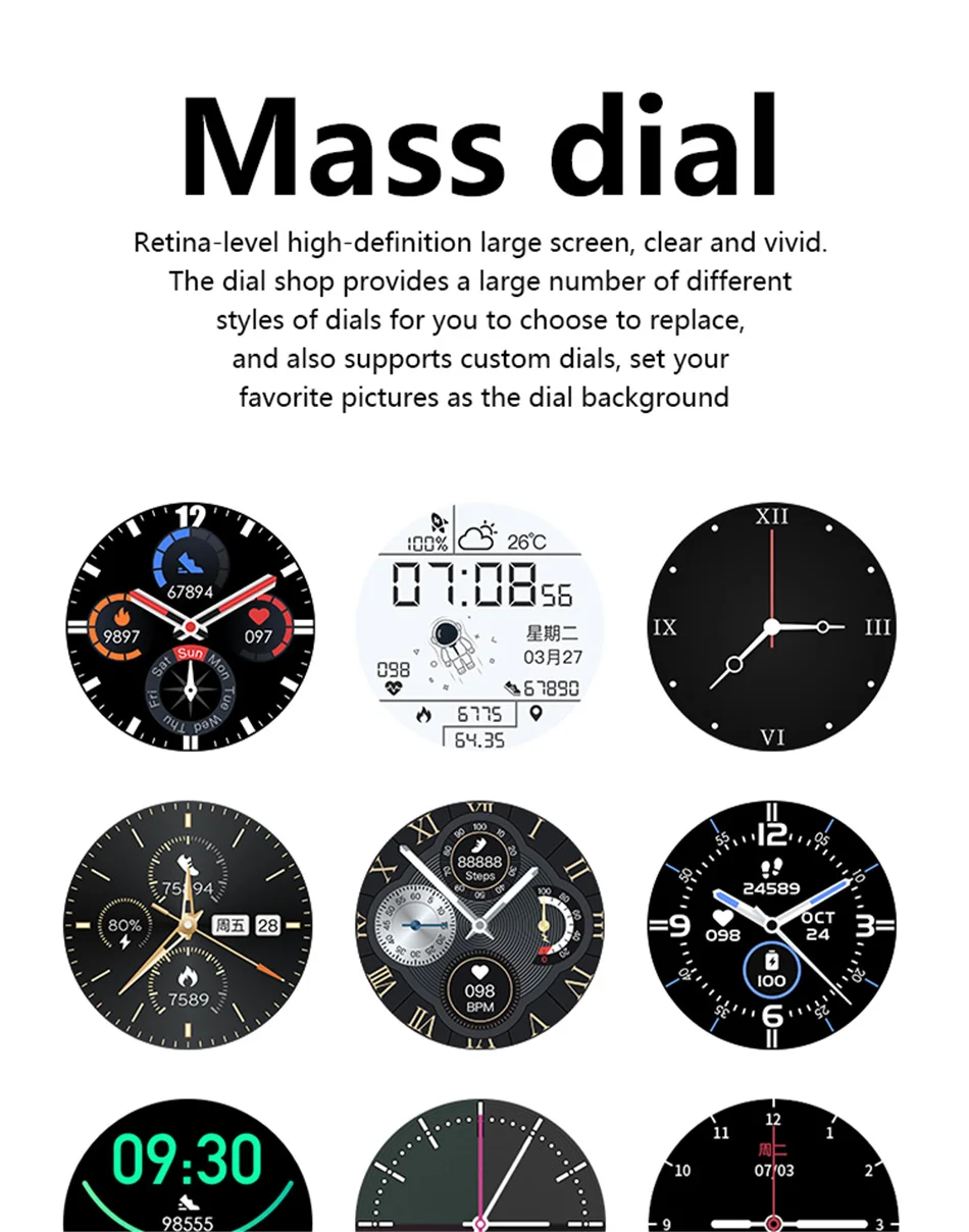 T7 Bluetooth Call Smart Watch Men Woman Sport Fitness Bracelet Tracker 4G Memory Card Music Player Smartwatch For Android Ios