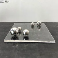 Transparent Acrylic Decorative Storage Tray Jewelry Earrings Organizer Trays Dresser Table Desktop Cosmetics Organizer Container 1