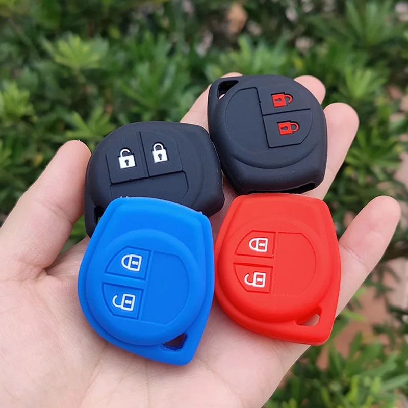 2 Pulsante Del Silicone Chiave A Distanza Dell'automobile Fob Borsette Caso Della Copertura Per