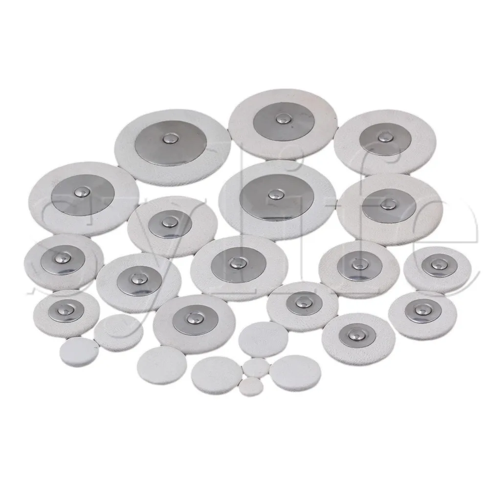 

White 25 Saxophone Leather Pads For Alto Saxophone
