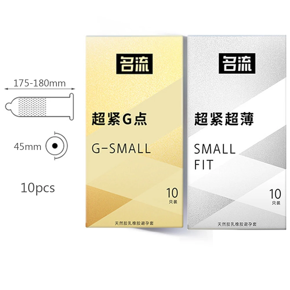 50pcs Condoms for Men Ultra Thin 45-60mm Natural Latex Lubricated Cock Condom Intimate Penis Cock Sleeve for Adults 18 Sex Toys 6