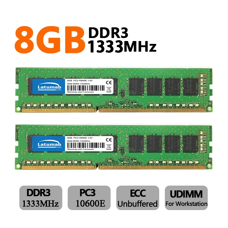 32gb 1333 1600 1866mhz ecc udimm PC3-14900E 12800e 1.35v 1.5v ram