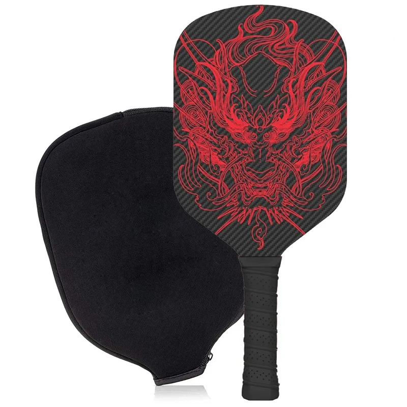 FEYA New Dragon Head Pattern Hot Pressing Integrated Fiber glass 3K Pickleball Paddle Racket