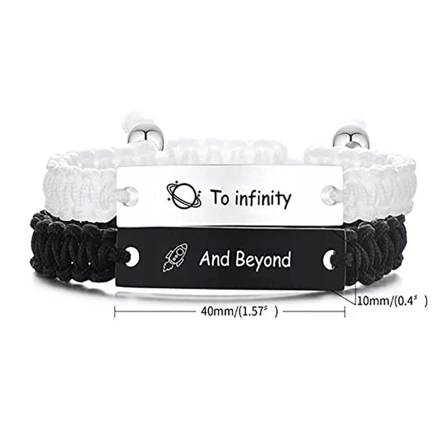 Cupike Personalized Couples Bracelet – Custom Engraved, Adjustable, Handmade Braided For Him & Her
