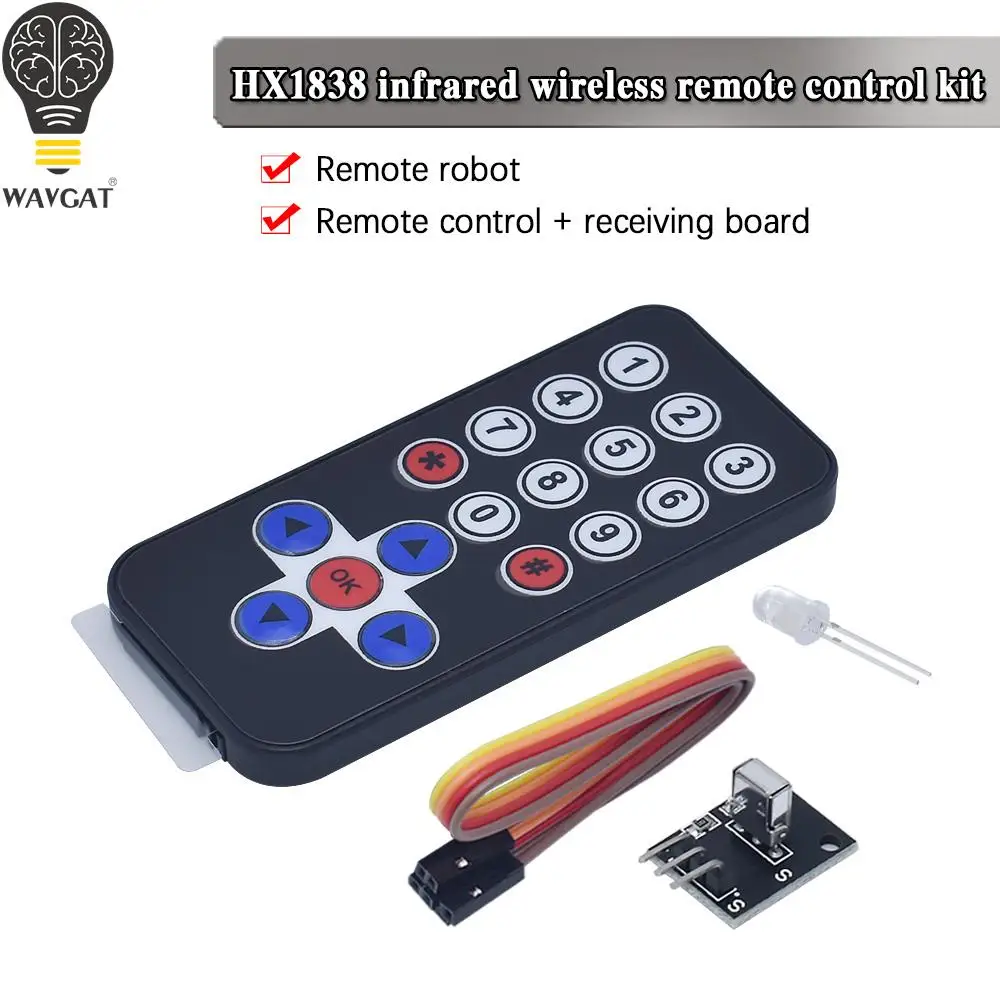 1LOT Infrared IR Wireless Remote Control Module Kits DIY Kit HX1838 For Arduino Raspberry Pi