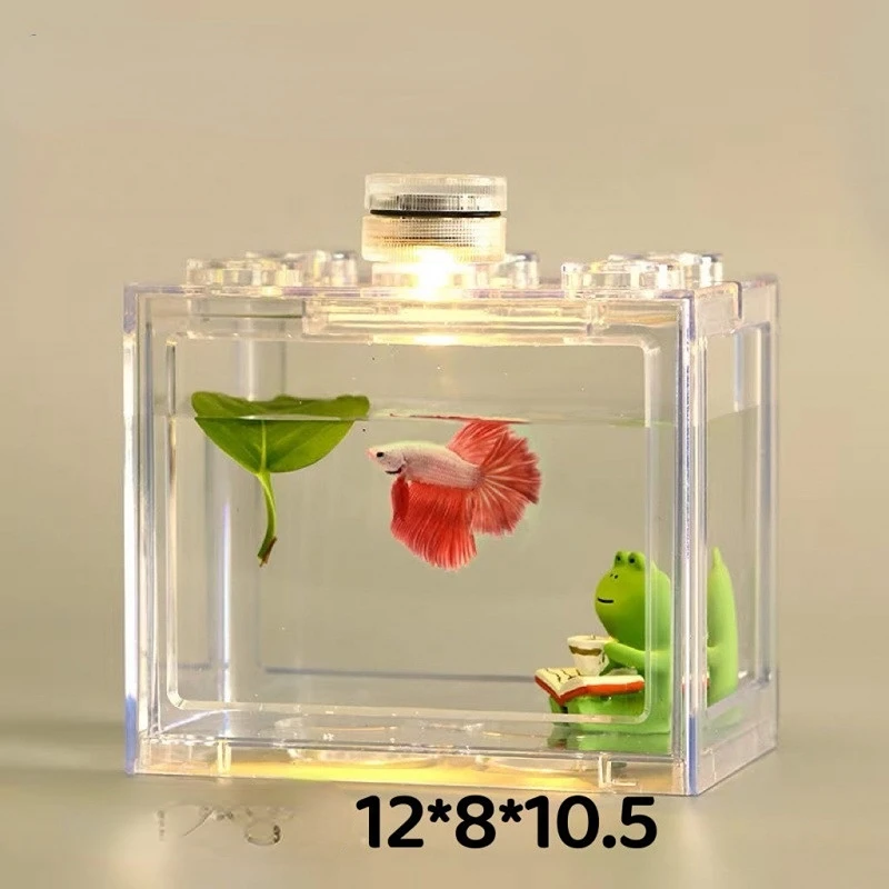 Fish Tank Living Room Small Gold Fish Bowls Office Desktop Acrylic Plastic  Store Dirty Water Mini Betta Tank Gift For Children - Aquariums - AliExpress