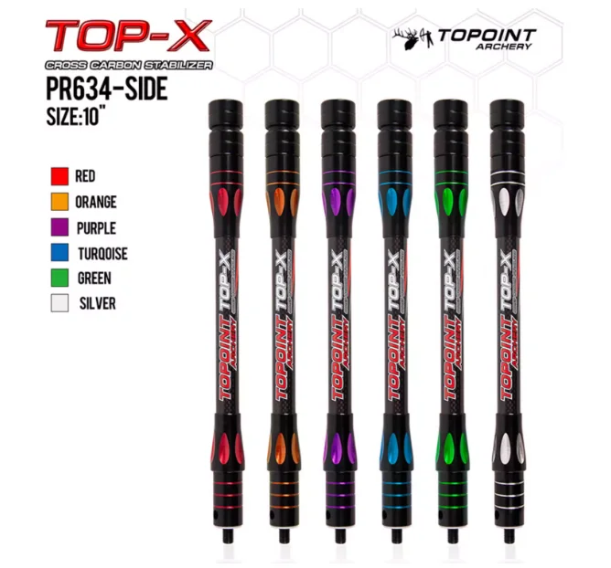 Topoint Recurve-Bogen-Stabilisatorstange PR633 4/5/6 Zoll PR634 10/12/15/18 Zoll Stabilisator 3K-Balance-Stab aus reinem Kohlefaser – Detail 5