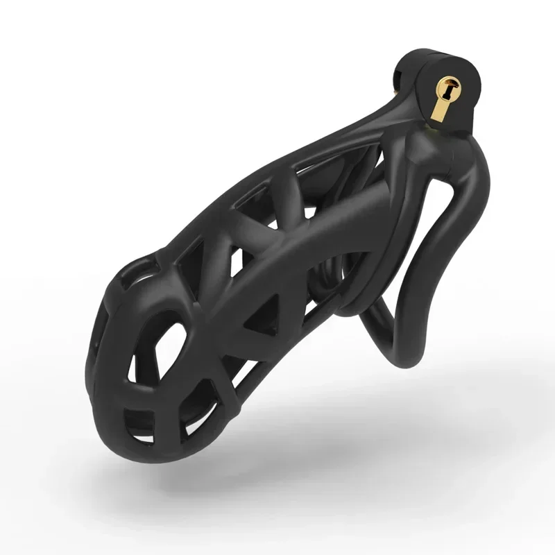Penis Chastity Cage Chastity Lock Sex Toy Penis Cock Ring Male Penis Lock Chastity Cage with Lock Resin Breathable Penis Fetish Restrain
