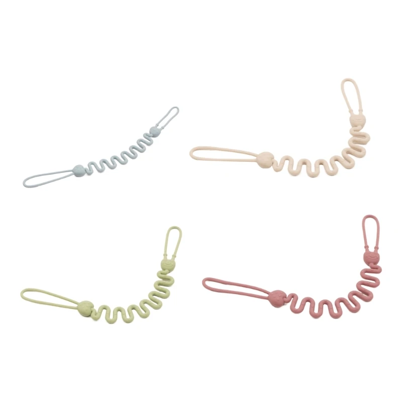 

Silicone Toy Clip Toy Safety Strap Food Grade Silicone Pacifier Clips Drink Cup Strap Adjustable Stroller Pacifier Clip