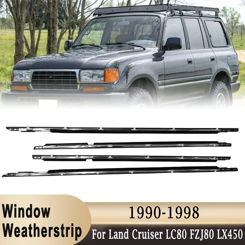 Window Weatherstrips Side Door Outer Moulding Trim Sealing Belt 75710-60021 For Toyota Land Cruiser LC80 FZJ80 LX450 1990-1998
