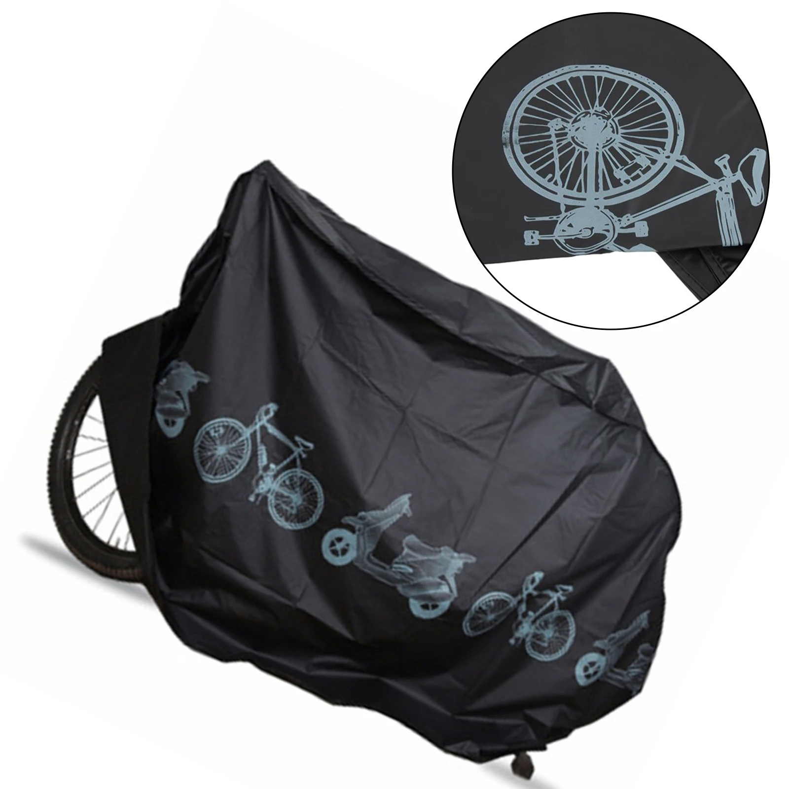 

1pc Bike Cover Polyester Outdoor Storage Waterproof Anti-UV Bicycle Cover With Waterproof-Membrane MTB Bike Case Cover 200x100c