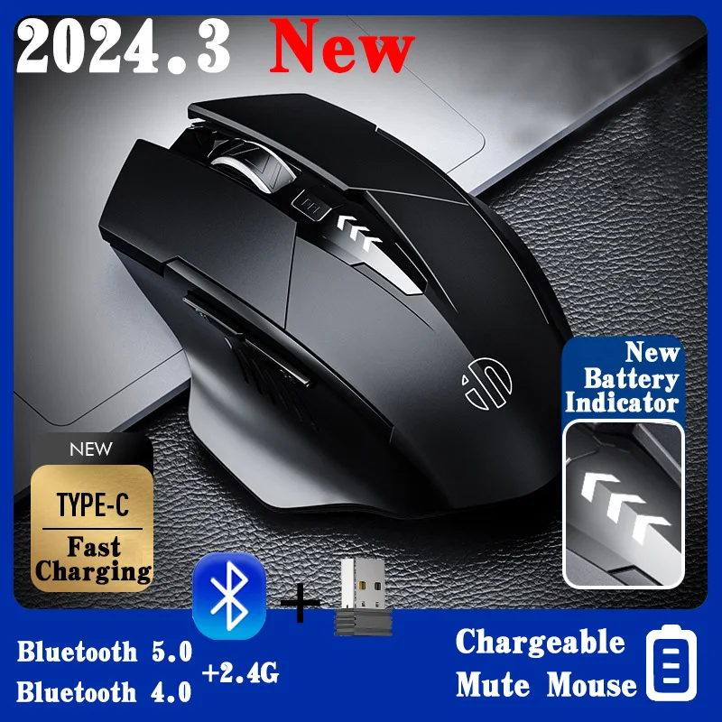 Wireless Mouse Ergonomic Mouse Wireless Optical Mouse Wireless Bluetooth Business Office Mouse Ergonomic Optical Silent Bluetooth 5.0 For PC Business Office