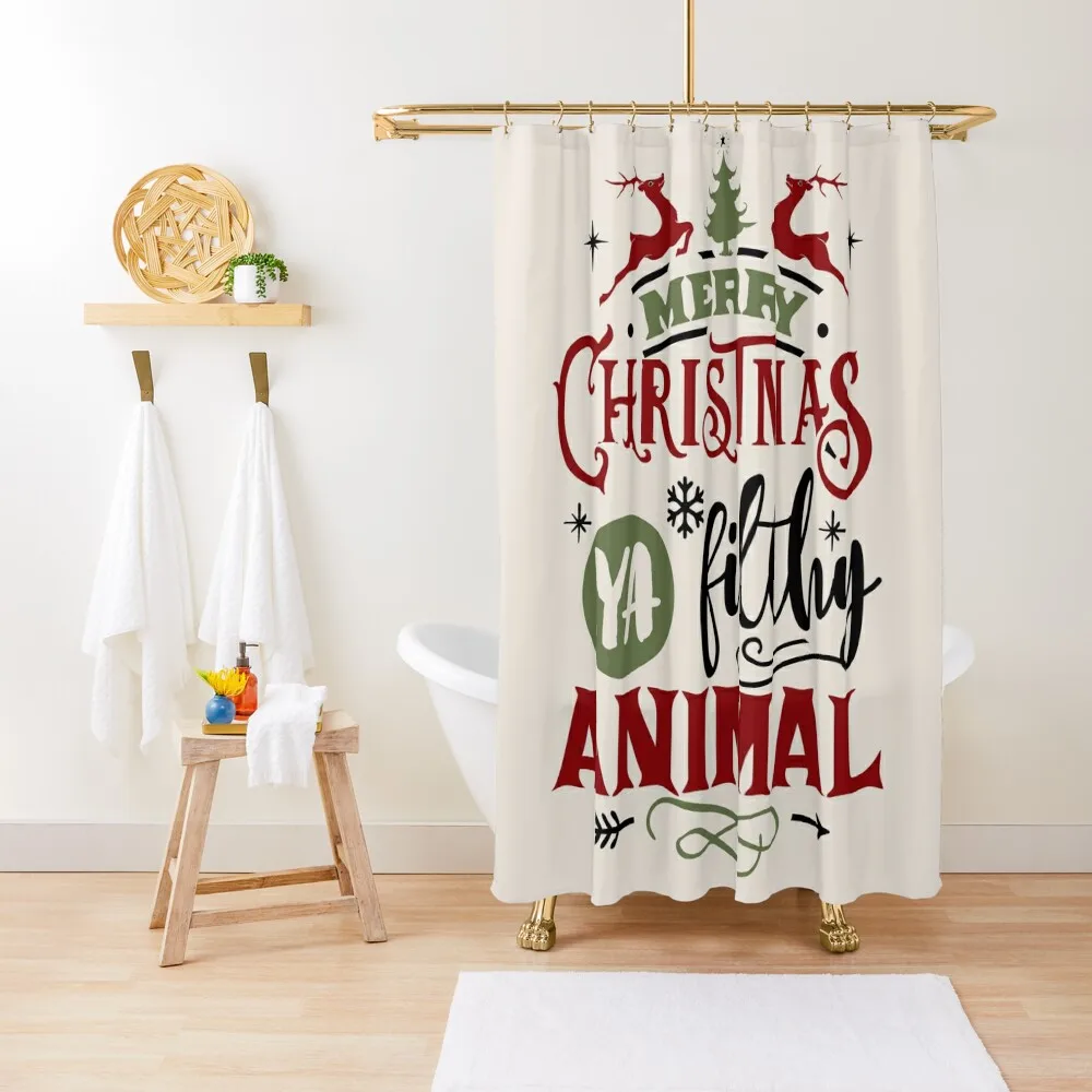 

Home Alone Merry Christmas Ya Filthy Animal Shower Curtain Waterproof Bath And Anti-Mold Waterproof Shower Curtain