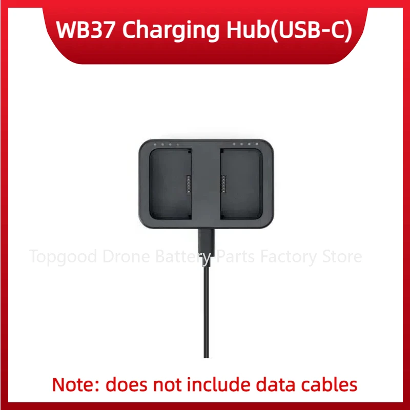 WB37 배터리 충전 허브 리모컨 액세서리, 지지대 65W PD 고속 충전, 제 3 자 USB-C 충전기와 호환