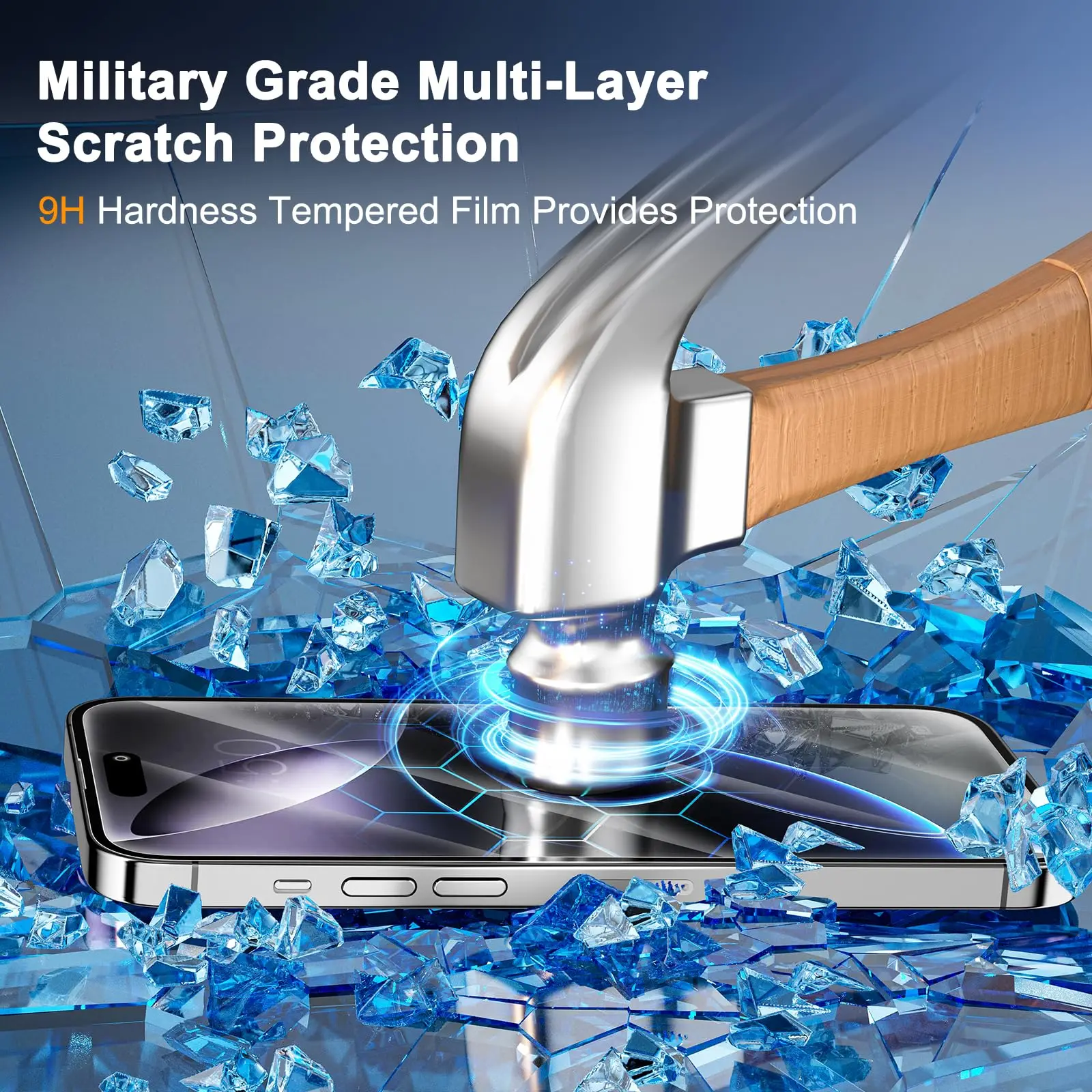 Premium 6-in-1 Tempered Glass Screen & Camera Lens Protector with Full Cover Edge