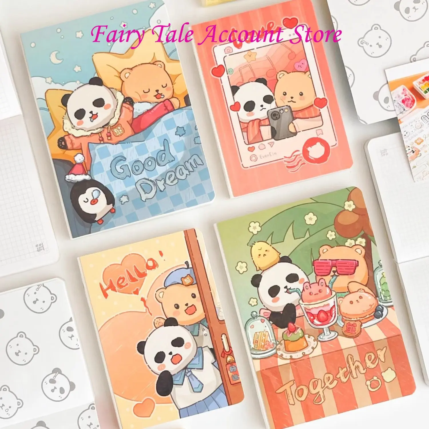 

Новый Блокнот Xiong с романтическим сезоном, иллюстрация B6A6, книга для рукописного письма, внутренняя страница в клетку