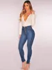 High Waist Push Up Jeans Pants For Women High Elastic Stretch Ladies Jeans Mom Trousers Washed Denim Skinny Pencil Pants 6