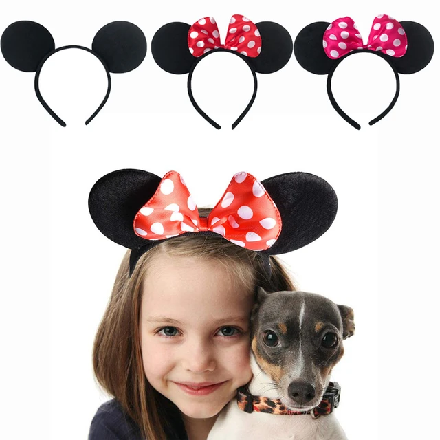 Ensemble de 4 oreilles de souris Mickey Bandeau Minnie Mouse